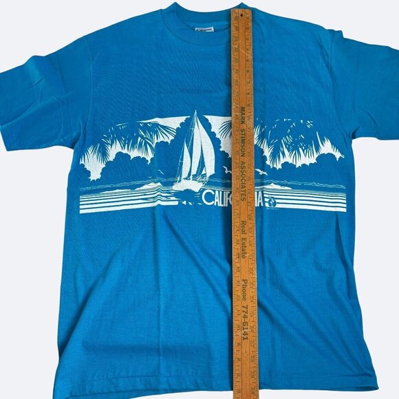 Vintage 1981 CALIFORNIA SHORT SLEEVE T SHIRT 80s LIFESTYLES Graphic XL Men's - Picture 6 of 8